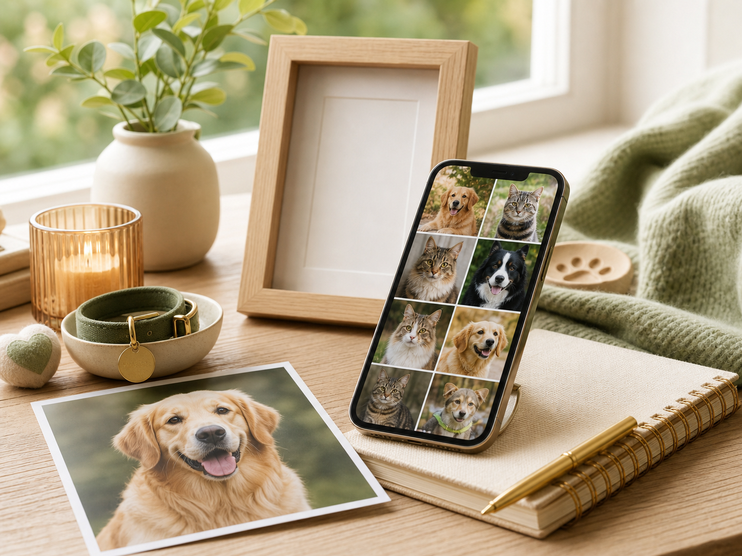 custom pet photo gifts from pictures with phone photo frame and keepsakes