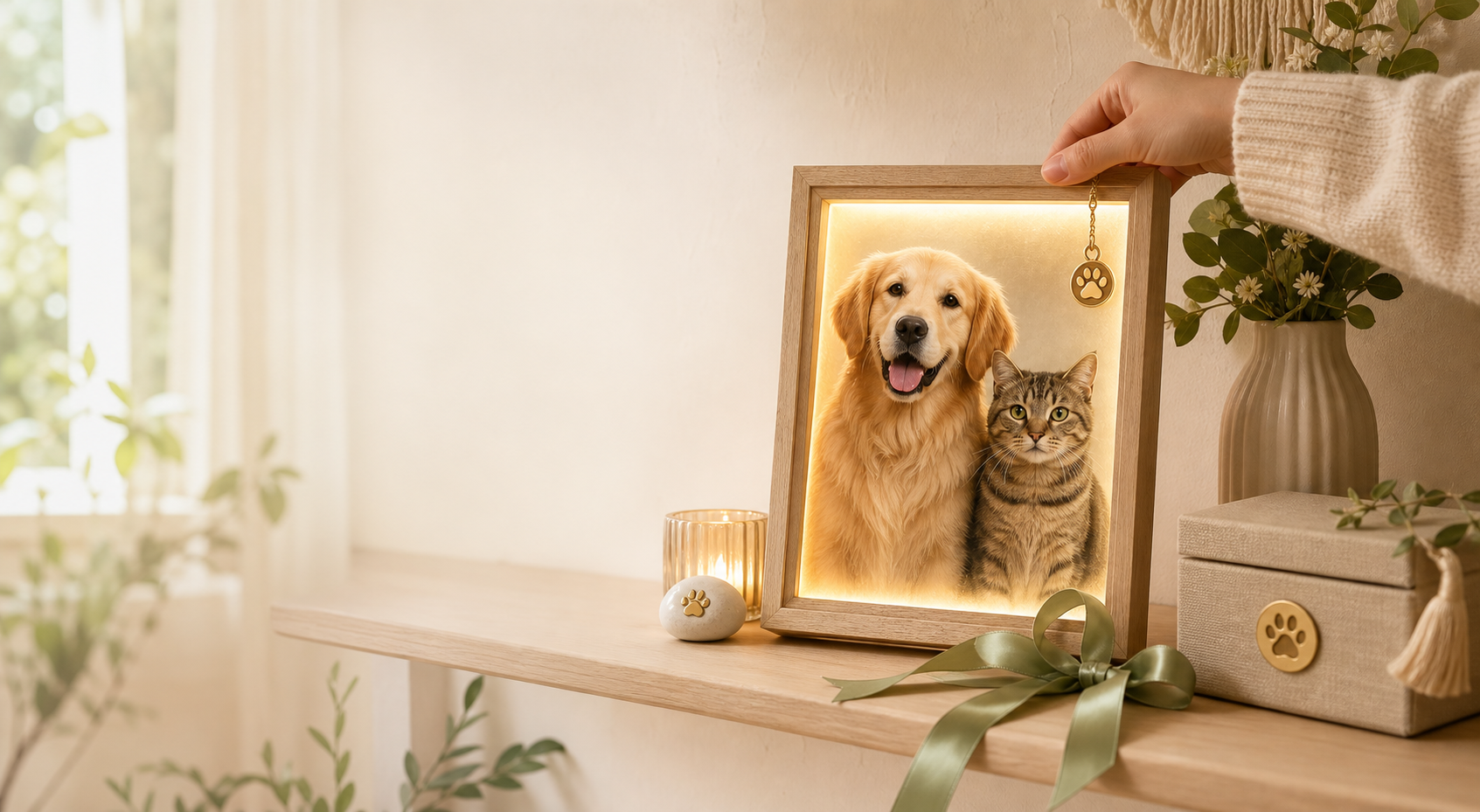 personalized pet memorial gifts from photo with frame keychain jewelry and keepsake box